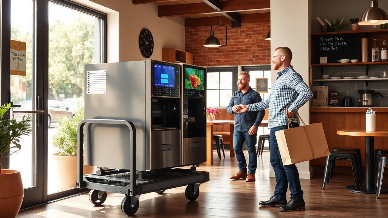 Vending and coffee equipment delivered to an Australian cafe under commercial hire purchase